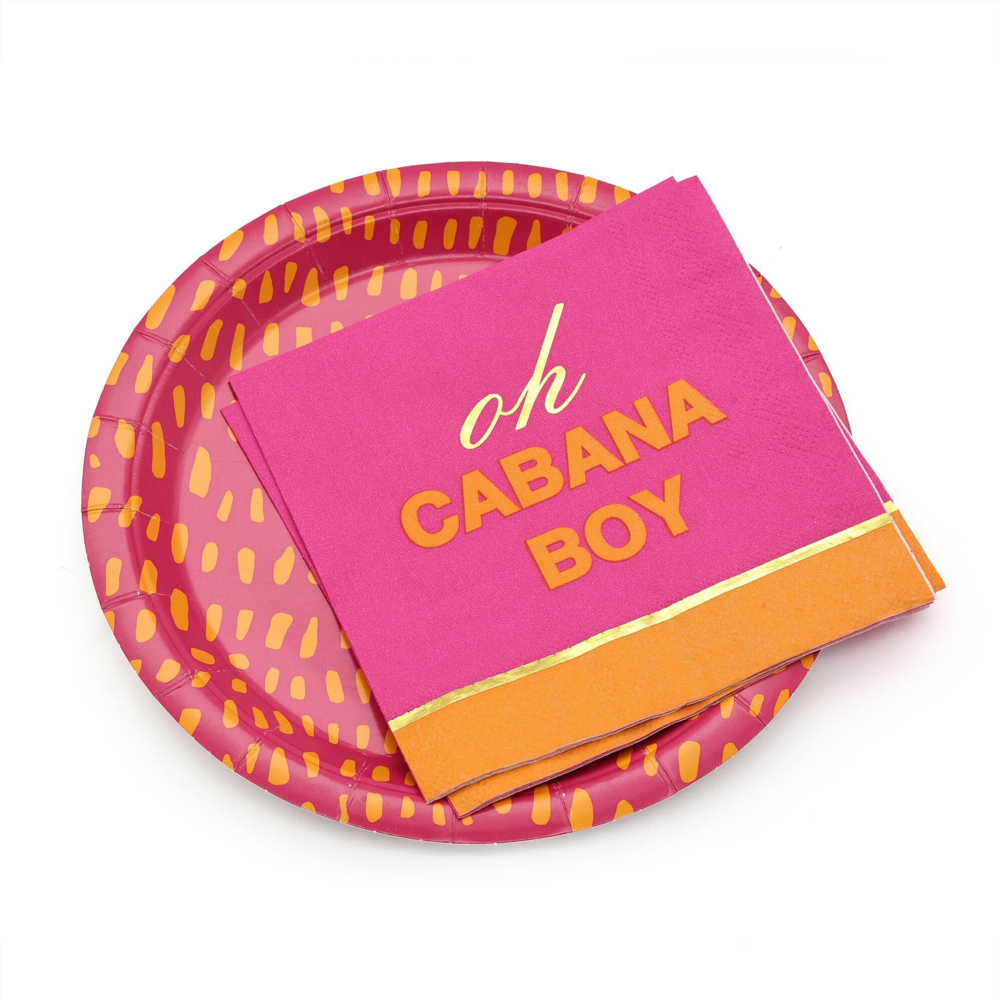 7" Hothouse Pink & Orange Snack Plates, 10ct. by Celebrate It™